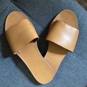Madewell Women's The Boardwalk Post Slide Sandals, Camel